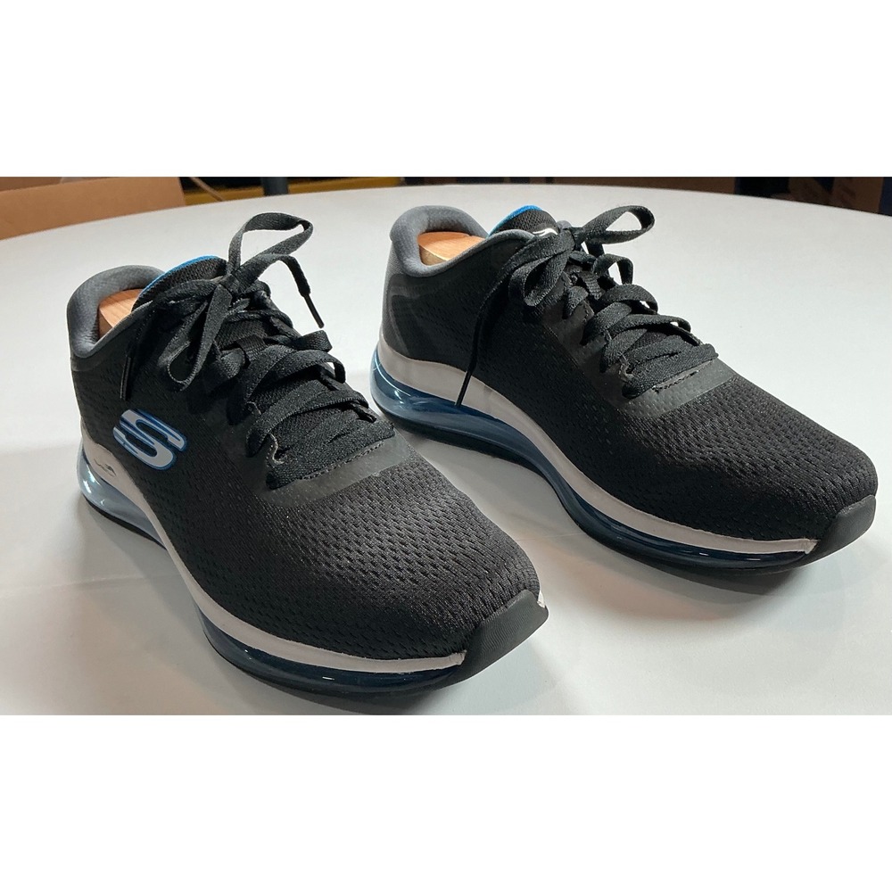 Skechers Skech-Air Dynamight Mens Size 9 Black Blue Mesh Athletic Shoes 232240